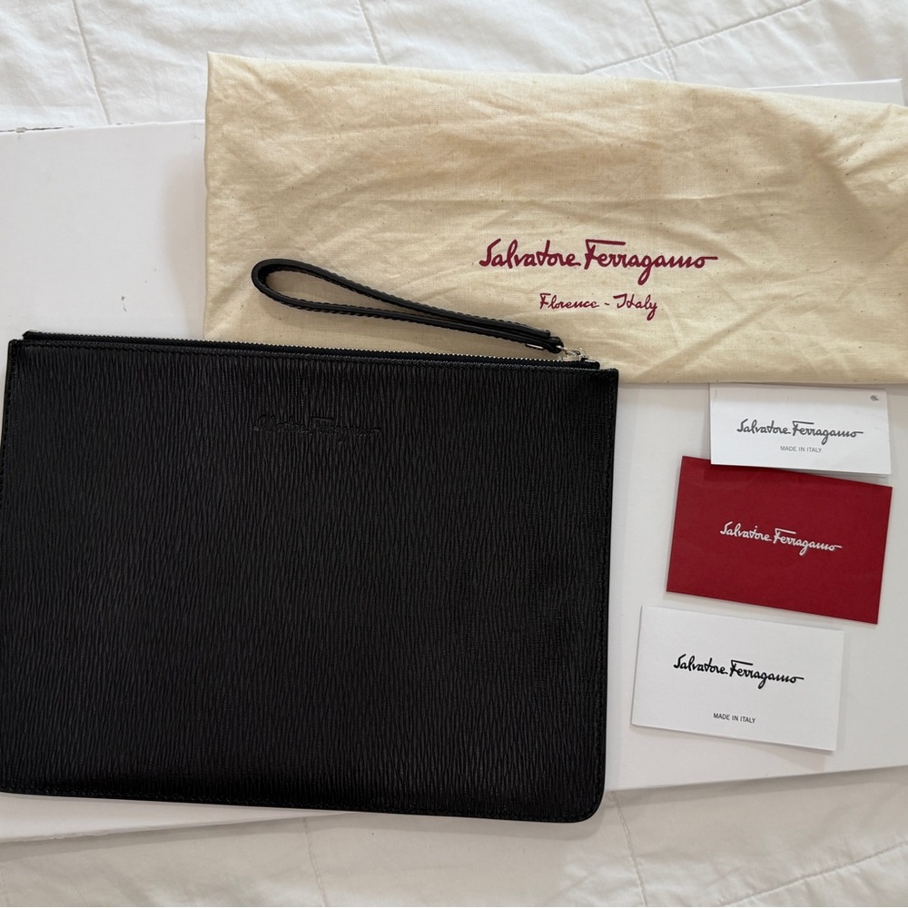SALVATORE FERRAGAMO Revival Portfolio Clutch